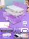 Thicken★Large three-layer (fully transparent purple) large capacity with keyhole