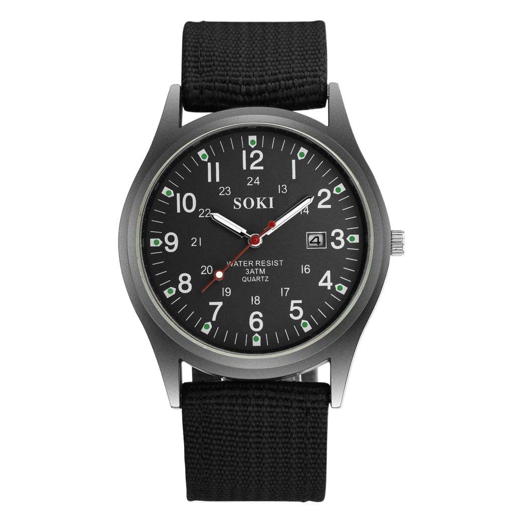 SOKI ropa de lona reloj de hombre reloj de regalo de moda casual reloj militar calendario deseo estudiante reloj deportivo reloj de cuarzo