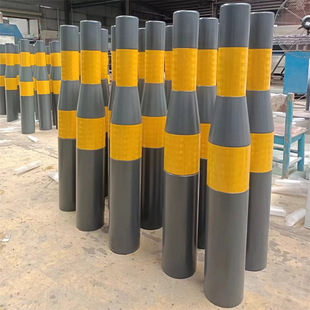Guangzhou Carbon Steel Painted Car Stop Pile Sidewalk Isolation Car Stop Column Reflective Car Stop Column