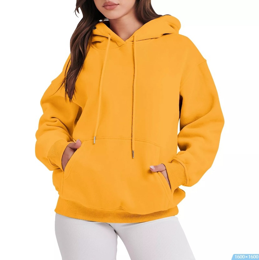 Women's Clothing Oversized Hoodie Sweatshirt - Plain Color Pullover (XS-4XL, 17 Trendy Colors)_ecoleips.com