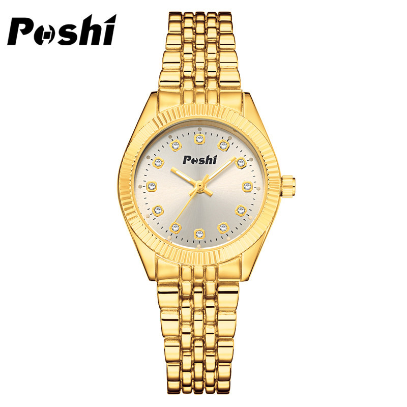 2023 nuevo reloj de marca POSHI simple correa de acero para hombres y mujeres reloj de cuarzo regalo de San Valentín reloj de pareja para hombres