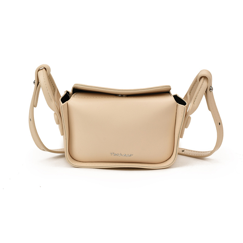 Bolsa de hombro coreana para niños y niñas simple color sólido mini bolso de hombro para niñas letras extranjeras para niños bolso pequeño