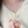 Cute necklace, small chain, woven design fashionable universal sweater, with little bears, does not fade