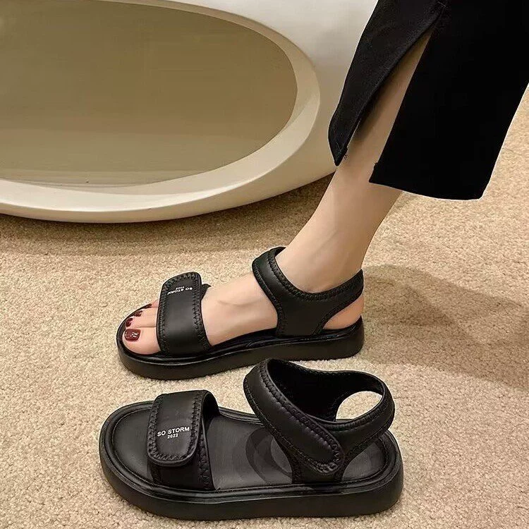 Sandals with velcro, summer suitable with a skirt, internet celebrity