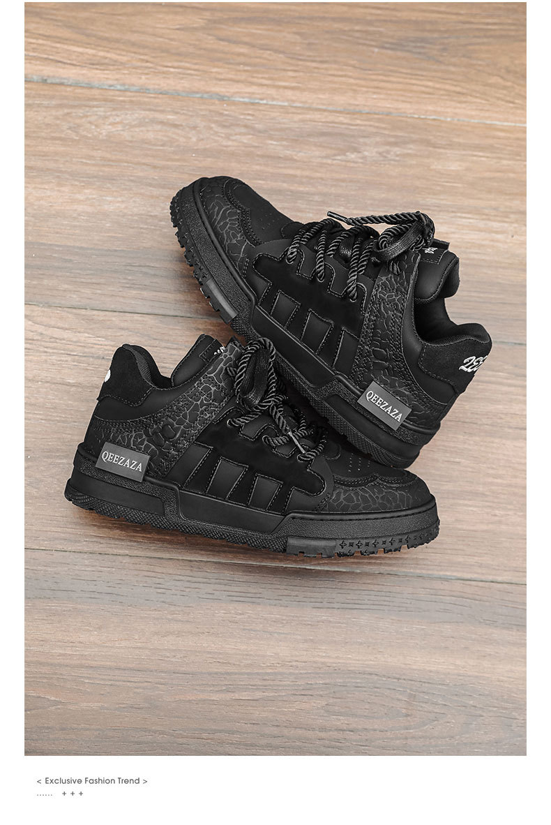 6109 male 6110 female plum blossom board 36-44 niche couple style high street American black samurai bread shoes_voghion.com