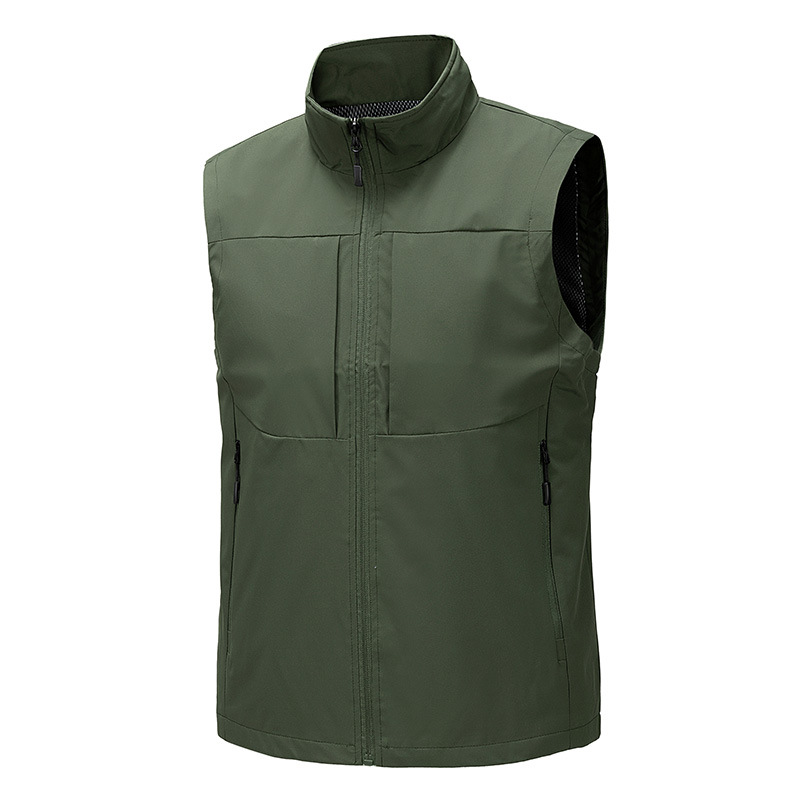 Retro americano relajado multi-bolsillo chaleco de trabajo chaleco de pareja tendencia chaqueta sin mangas hombre