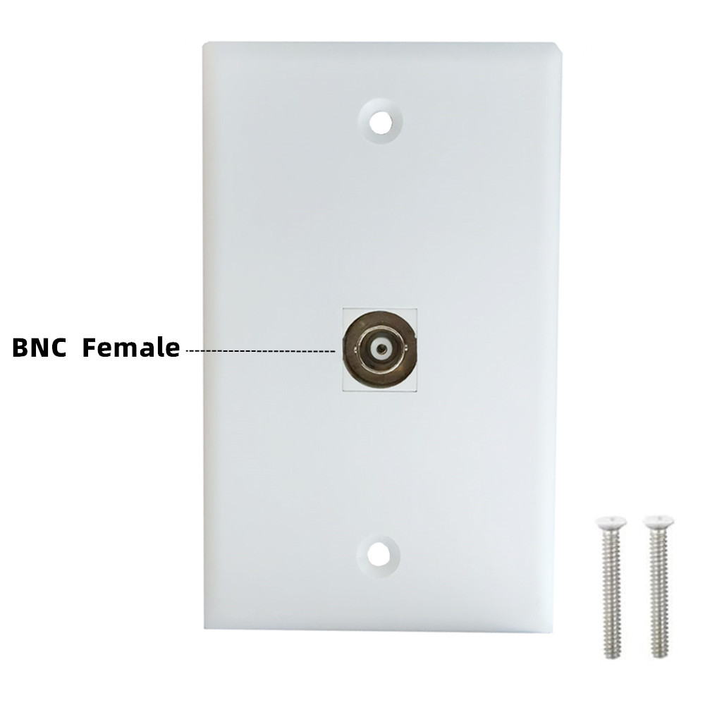 卡扣式单孔BNC监控设备转接插座面板音频信息面板1BNC Wall Plate