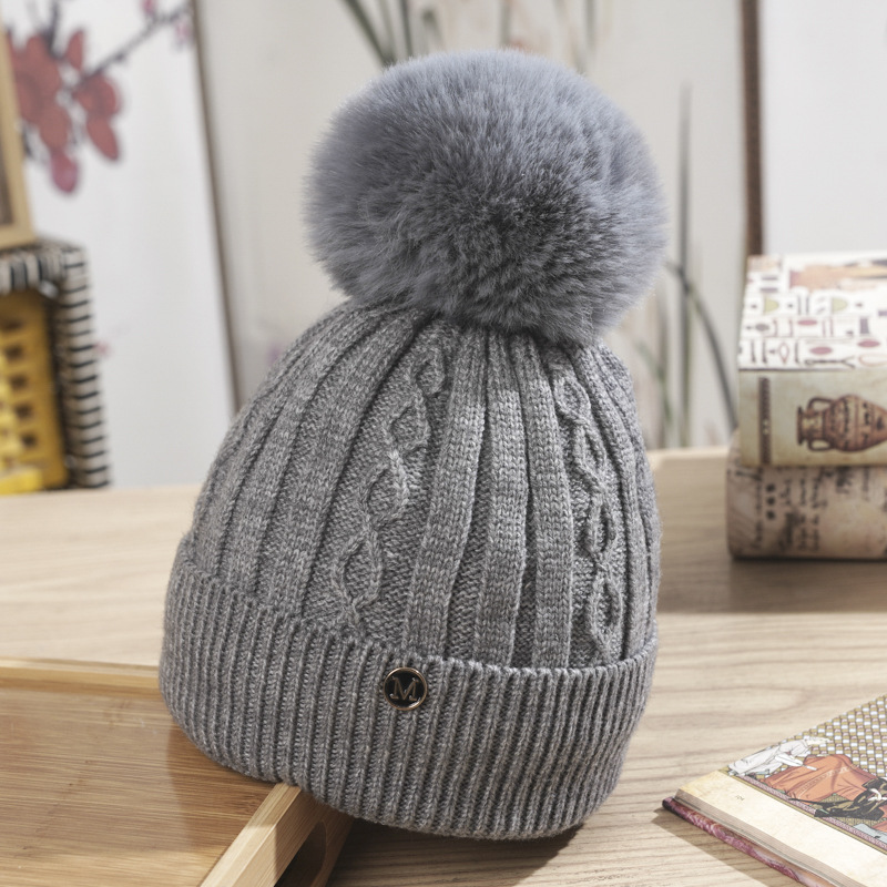 Unisex Cartoon Style Sweet Simple Style Solid Color Ear Warap Wool Cap display picture 2