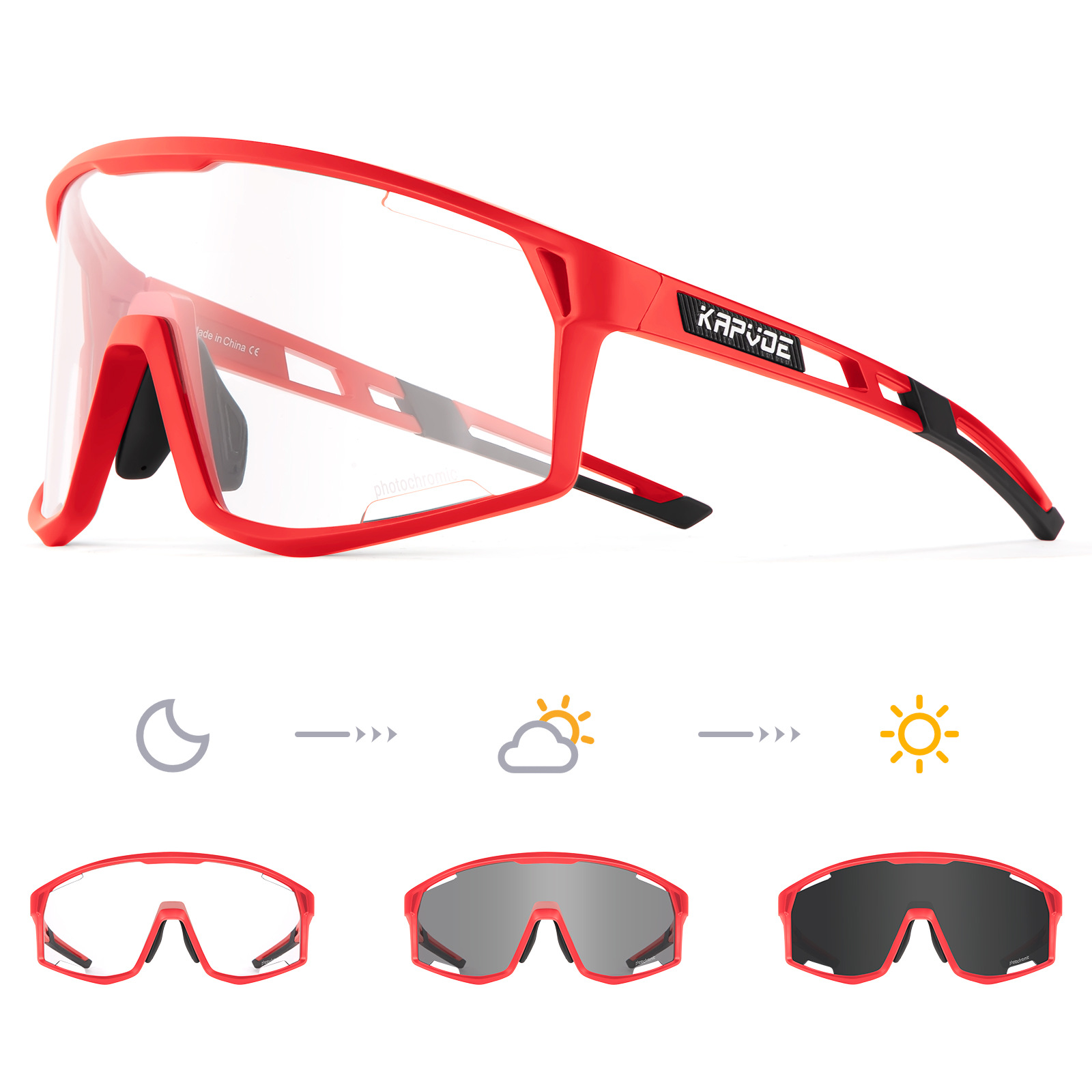Gafas de Ciclismo Deportivas, TR90, A Prueba de Viento, Fotocromático, para Bicicleta de Montaña image 10