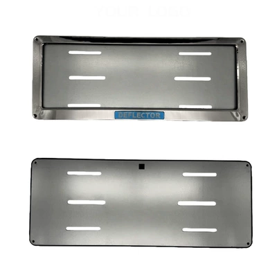 Direct Supply from the Source Manufacturer: Cross-Border Aluminum Alloy License Plate Frames for Philippine-Specific Car License Plates (License plate holder/license plate holder) - silver-1-piece