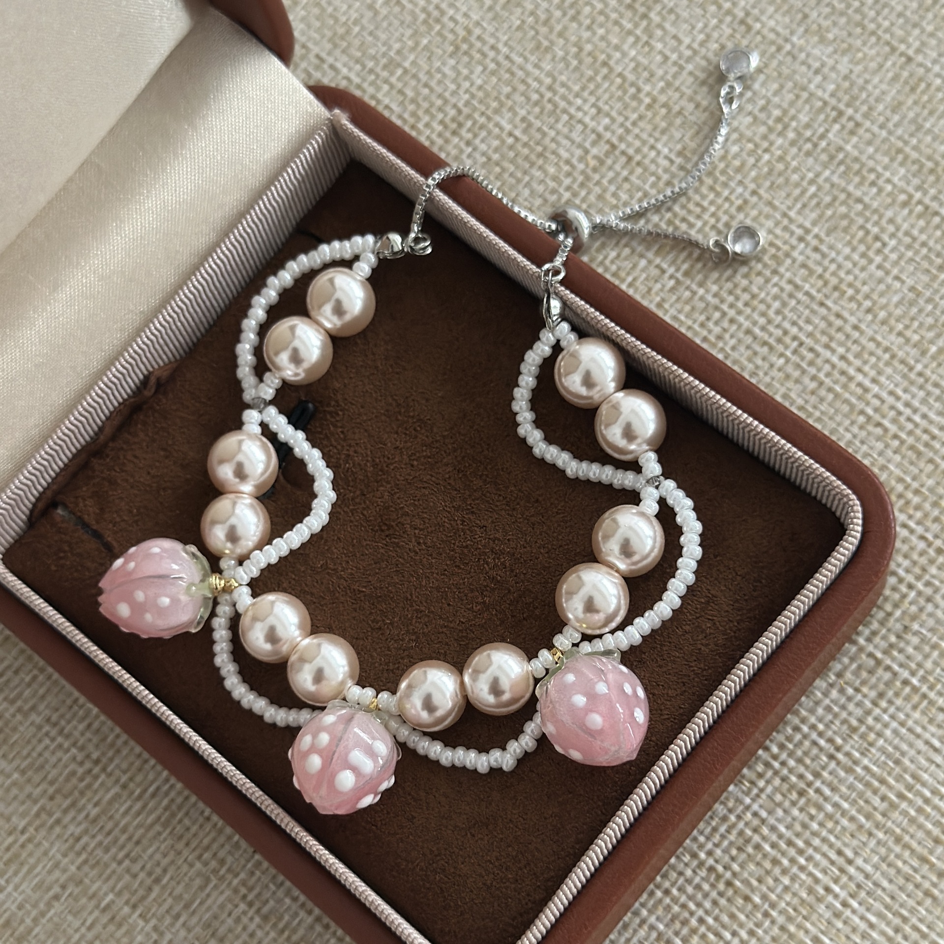 Cute fuchsia strawberry pearl