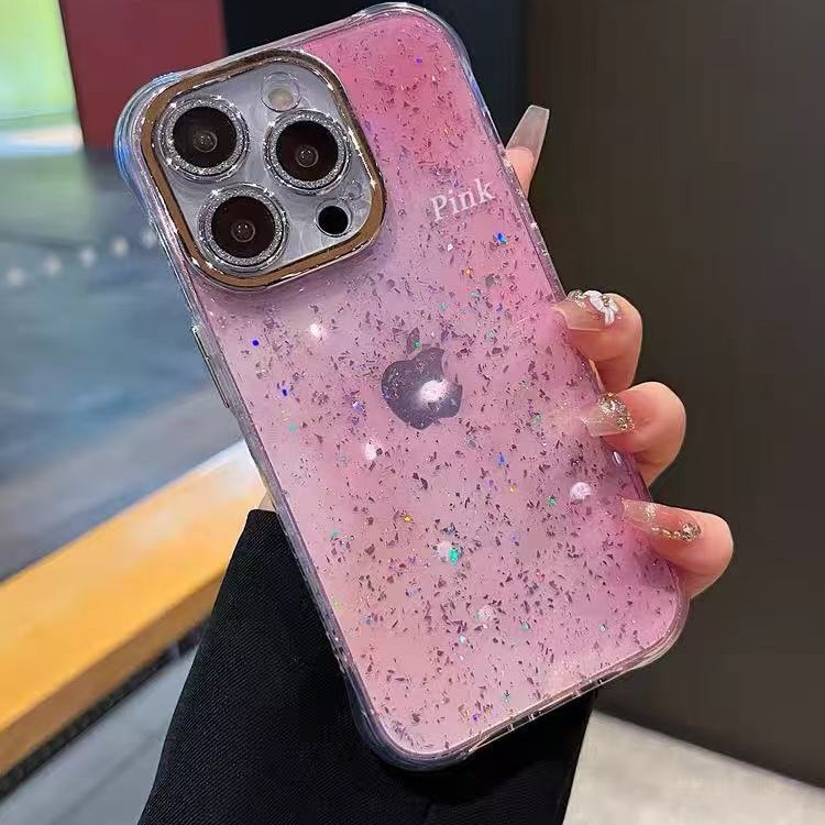 Simplicidad ins brillo brillo lentejuelas para Apple 16ProMax funda para teléfono móvil iphone13/14 hembra 15 mariposa
