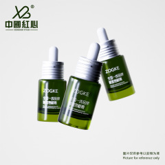 メーカー在庫 10ml 透明グリーンスレッドフラットショルダーボトル エッセンシャルオイルボトル 空ボトル ラバーチップドロッパー 詰め替えボトル ガラスボトル