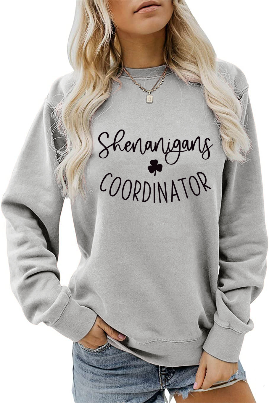 420g Weight Long Sleeve Sleeve Length Pullovers Placket Type Regular Sleeve Sleeve Type Cotton Fabric Type Regular Top Length Hoodie Tops Type Daily Occasion Round Neck Neckline Loose Fit Type St. Patrick Festival Shamrock, Letter Pattern Spring, Autumn Season Women's Gender Casual, Streetwear Style Women's Hoodies Long Sleeve Casual Streetwear Shamrock Letter 8