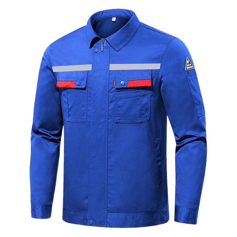 Primavera y otoño antiestático ropa de trabajo de manga larga para hombres estación de servicio petrolero petroquímico desgaste reflector personalizado