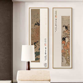 美人图民宿日式挂画客厅餐厅墙画日本现代装饰画无框画简约浮世绘