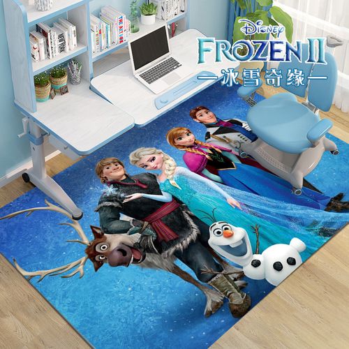 Cartoon Frozen Carpet Princess Elsa Girls Bedroom Living Room Full Carpet Tatami Bedside Blanket
