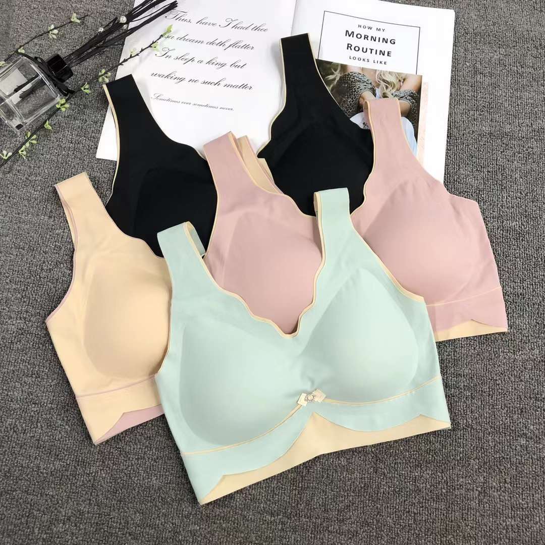 Nueva taza de látex sin costura alta calidad belleza la espalda las mujeres chaleco inalámbrico yoga sujetador ropa interior al por mayor image 1