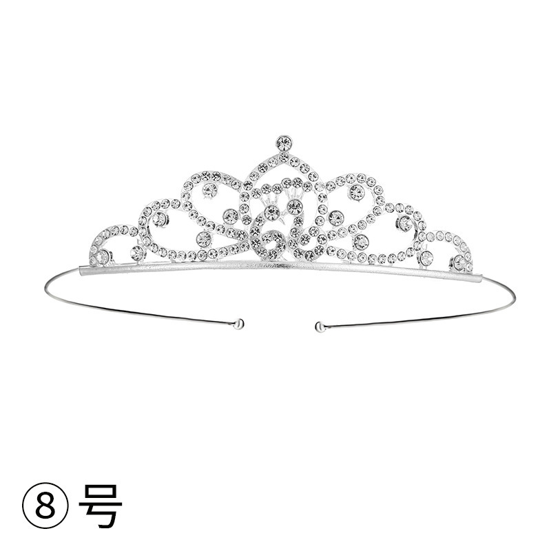 Diadema con Corona de Princesa Infantil de Metal Galvanizado para Cumpleaños y Fiestas image 15