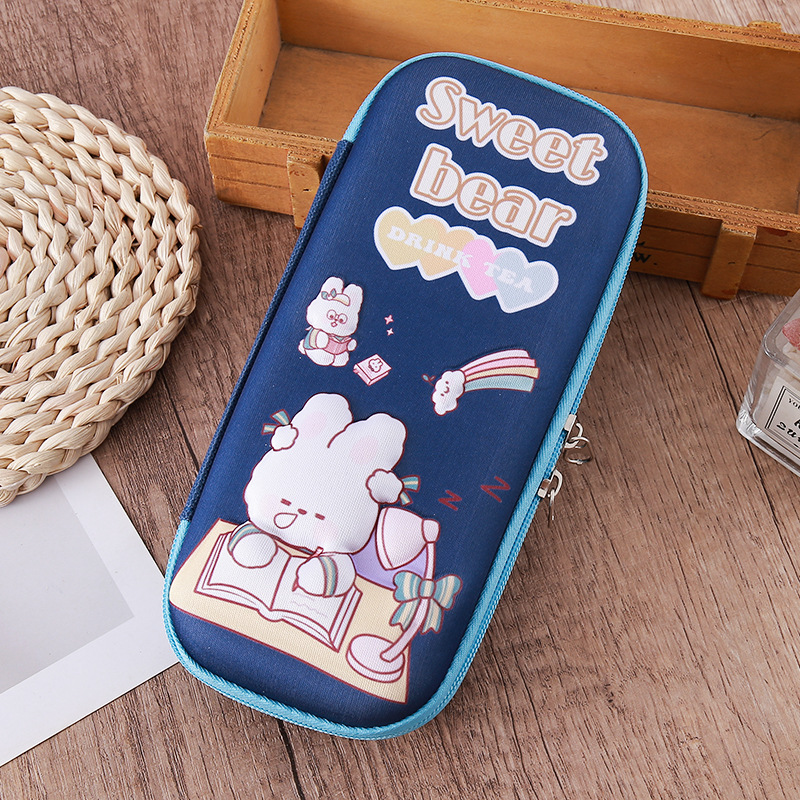 Estuche de papelería tridimensional EVA3D para estudiantes Estuche para lápices de dibujos animados para niños Estuche para lápices de gran capacidad de alto valor Bolso de papelería lindo