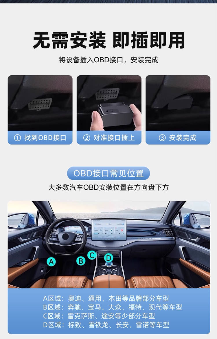Suitable for 5G car OBD locator, vehicle-mounted Beidou positioning device, fleet tracking locator, anti-theft vehicle tracker