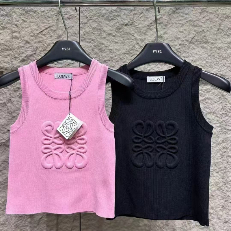 Summer Letter Top Knitted Ice Silk Printed Sleeveless Vest Fashionable and Versatile New Slim Round Neck Hot Girl Summer Letter Top Knitted Ice Silk Printed Sleeveless Vest Fashionable and Versatile New Slim Round Neck Hot Girl