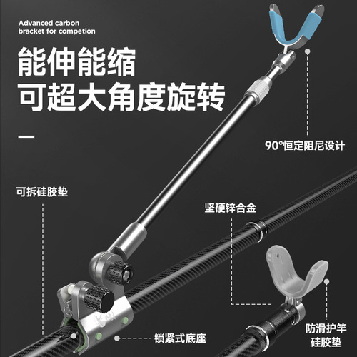 Universal Gun Mount Back-Hanging Bracket Kit: Non-Slip Antenna Rod Holder, Gooseneck Bracket Head, Fishing Rod Support Accessories