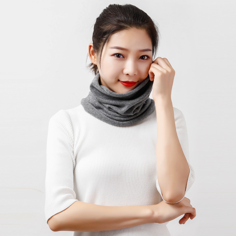 秋冬のカシミヤの首のカバーの男女の頚椎の偽の襟は厚くて暖かいウールの毛糸のニットの首のマフラーのマフラーの首のカバーの頭を覆います。|undefined