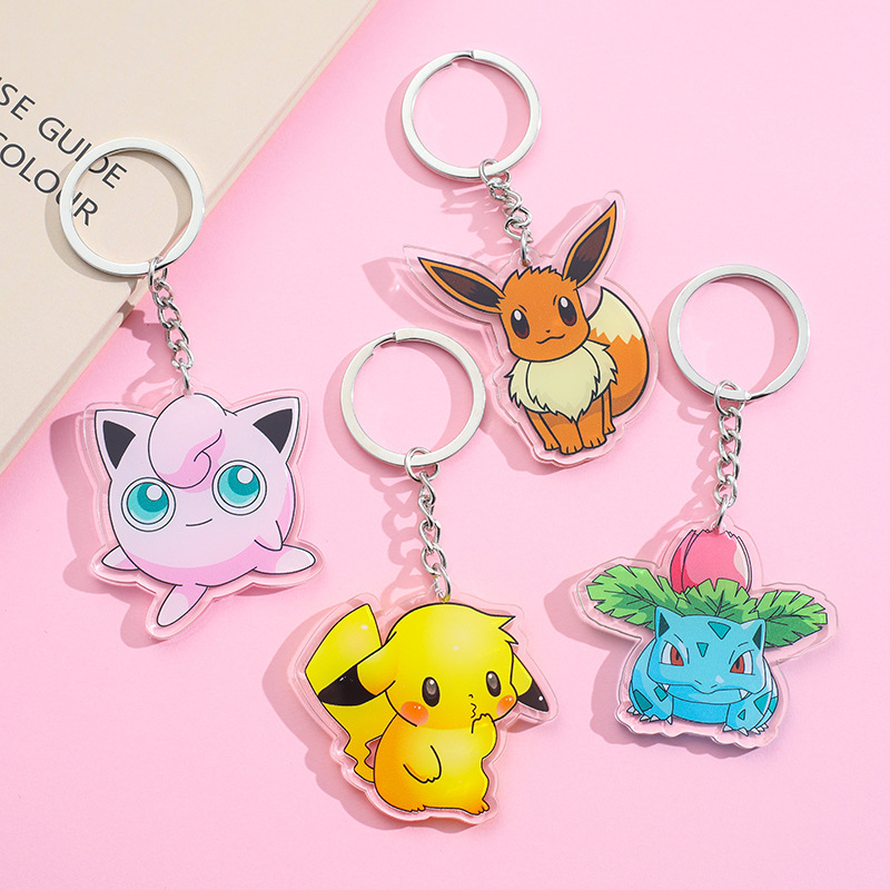 Pokemon Acrylic Keychain Pikachu Koda Duck Ibrahimic Animation Peripheral Cute Cartoon Pokémon Hanging