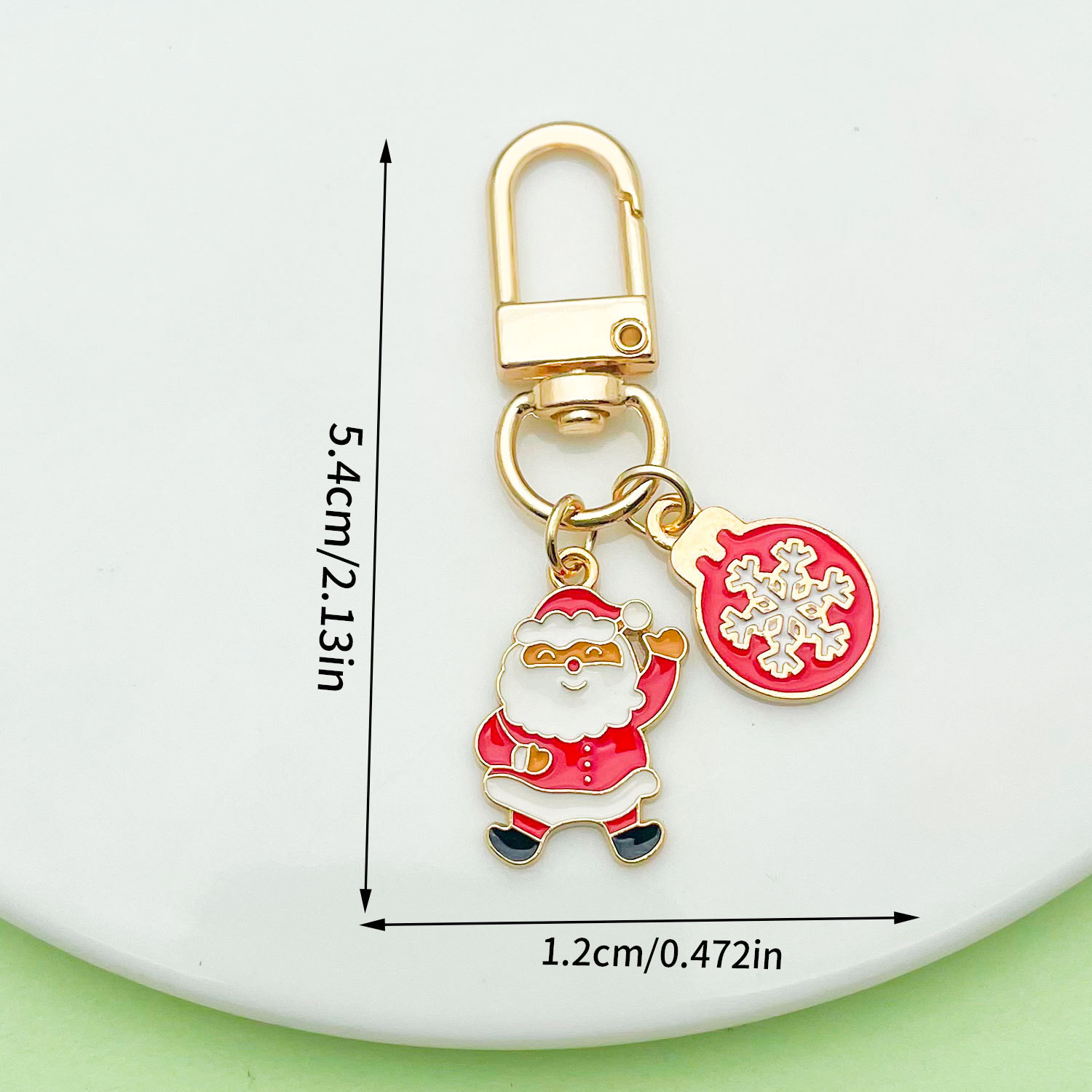 Llavero de Navidad lindo árbol de Navidad de dibujos animados anciano campana copo de nieve colgante de aleación colgante pequeño regalo europeo y americano