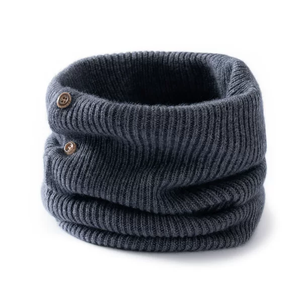 Lekasha cashmere knitted neck warmer, unisex, simple and versatile, provides warmth and protects the neck