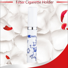 烟嘴盒青花龙纹铝管装烟嘴便携盒收纳随身烟嘴保护套烟具配件烟嘴