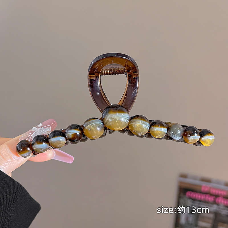 Gradient coffee beads large size - about 13cm