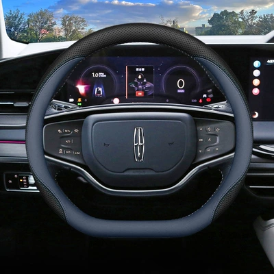 Steering wheel cover: Navigator Steering Wheel Cover 23 - lincoln-type-d-star-track-blue-ultra-thin-model-default