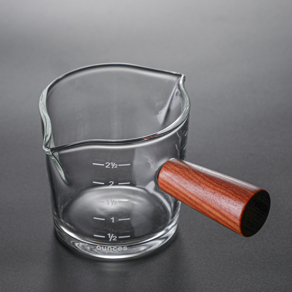 Wooden handle small milk cup coffee milk cup Italian glass coffee…