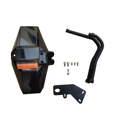 Motorcycle bumper anti-fall bar bumper motorcycle - black-panel-carbon-steel-bracket-rear-fender