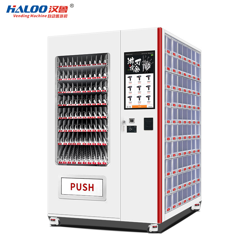 Máquina expendedora del gabinete del cuchillo de Hanlu 24 horas máquina expendedora del envase comercial del envase del autoservicio no tripulado