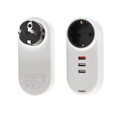 Usb充電ポート2個付きシングルジャック欧標10a壁挿入式充電コンセント