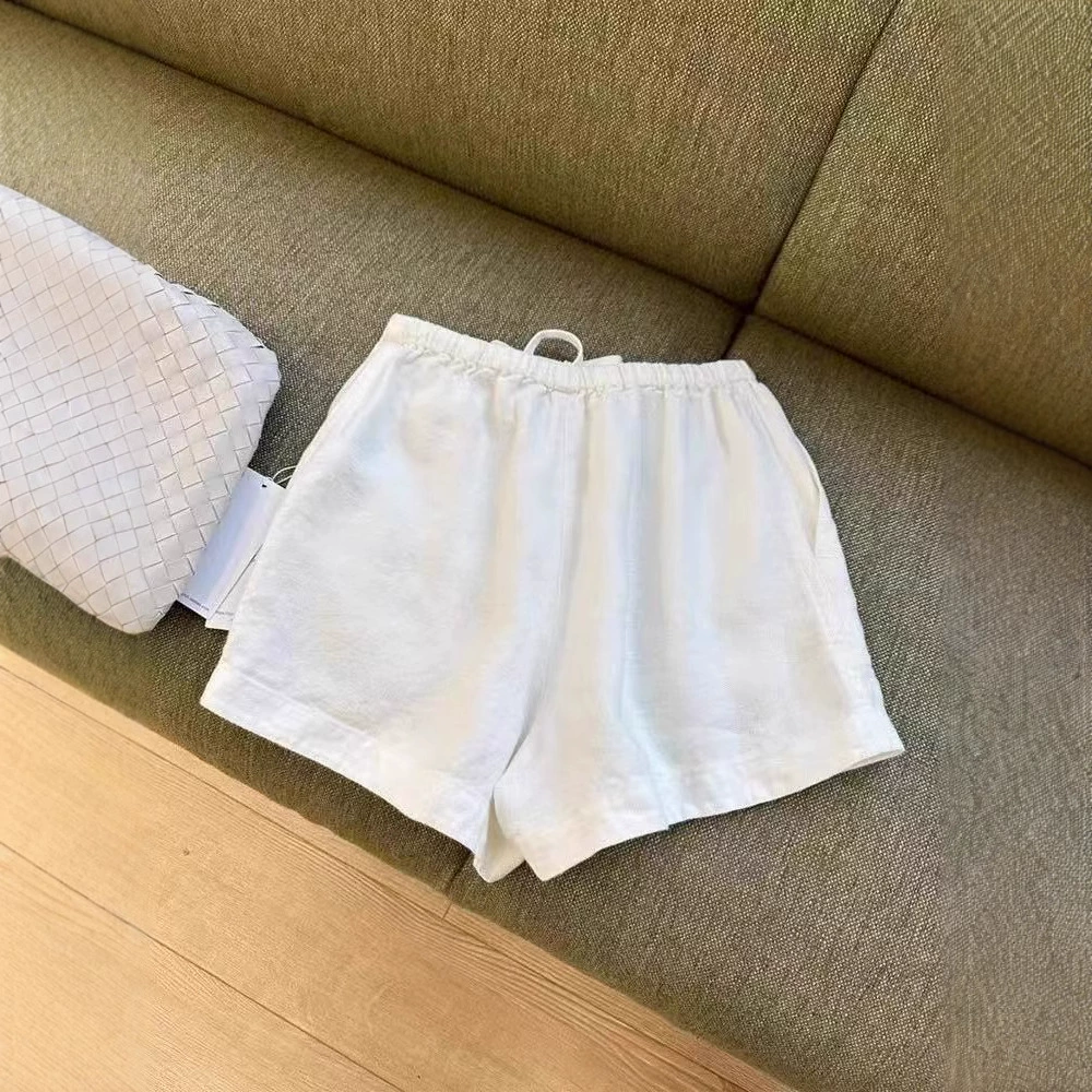 Белые спортивные брюки удобные дышащие широкие брюки женские летние обязательные шорты с затяжками и дикие повседневные брюки