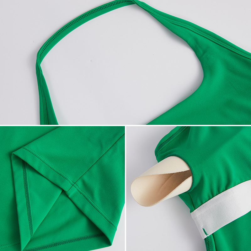 2024 primavera y verano nuevo estilo halter ropa interior deportiva mujer belleza espalda chaleco de yoga sujetador deportivo ropa de yoga de secado rápido top