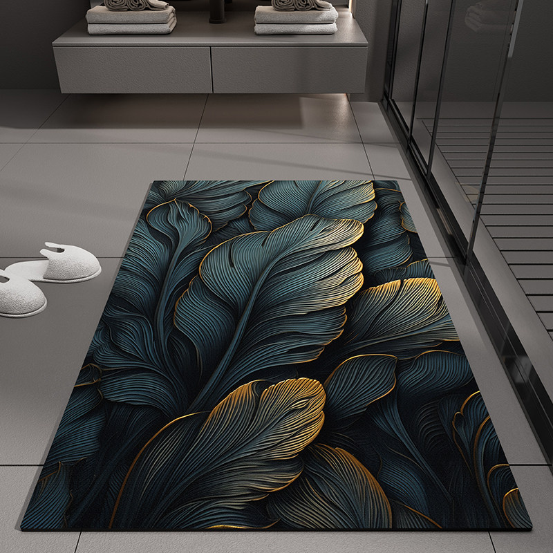 Flower-style americano transfronterizo esterilla de barro de algas esterilla de piso de baño puerta de absorción de agua esterilla de baño anti-deslizante esterilla de baño anti-sucio