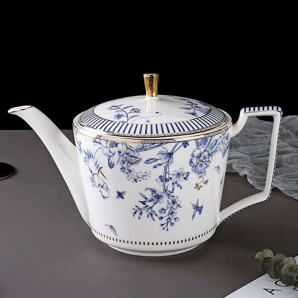Walking Time Teapot Blue
