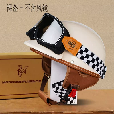 Motosiklet kaskı (dəbilqə): Men's Motorcycle Helmet, New National Standard - 887-ivory-white-no-gifts-m
