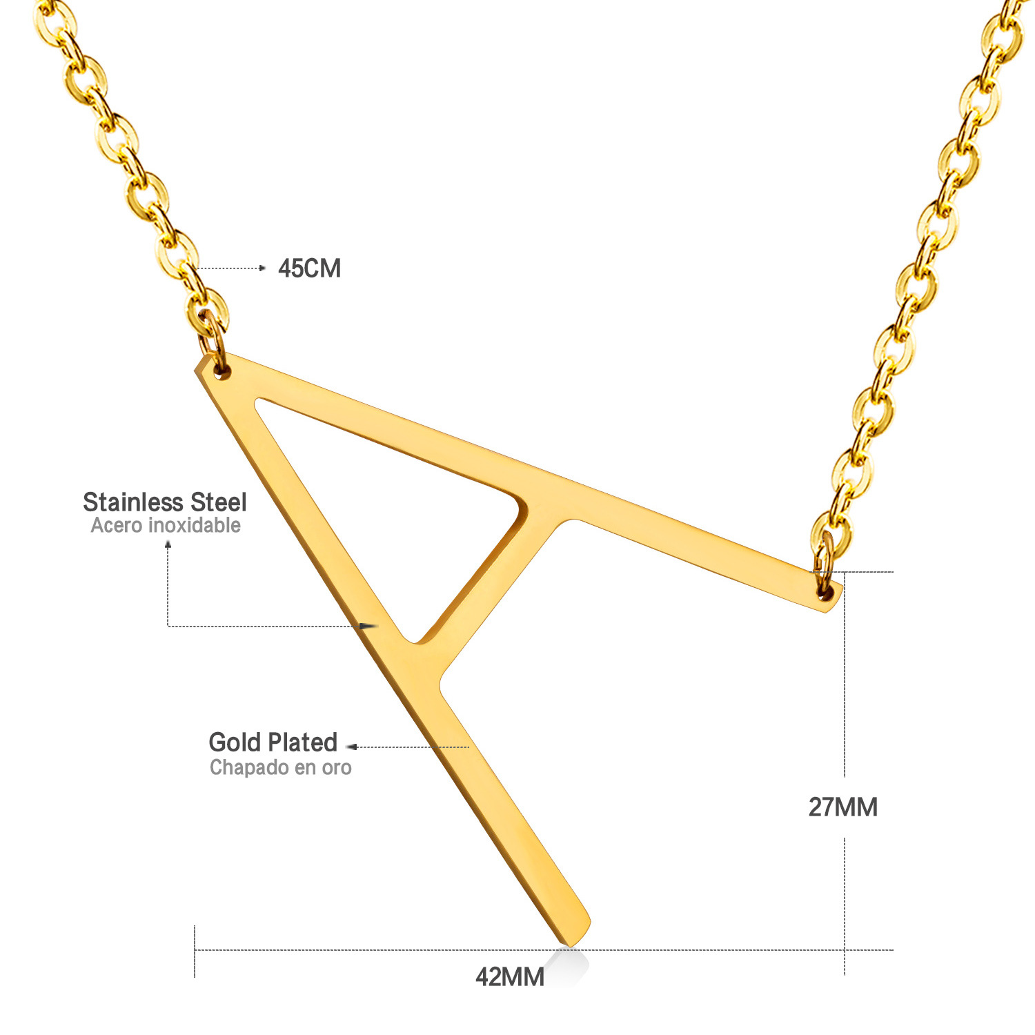 Fashion Letter Stainless Steel Plating Necklace