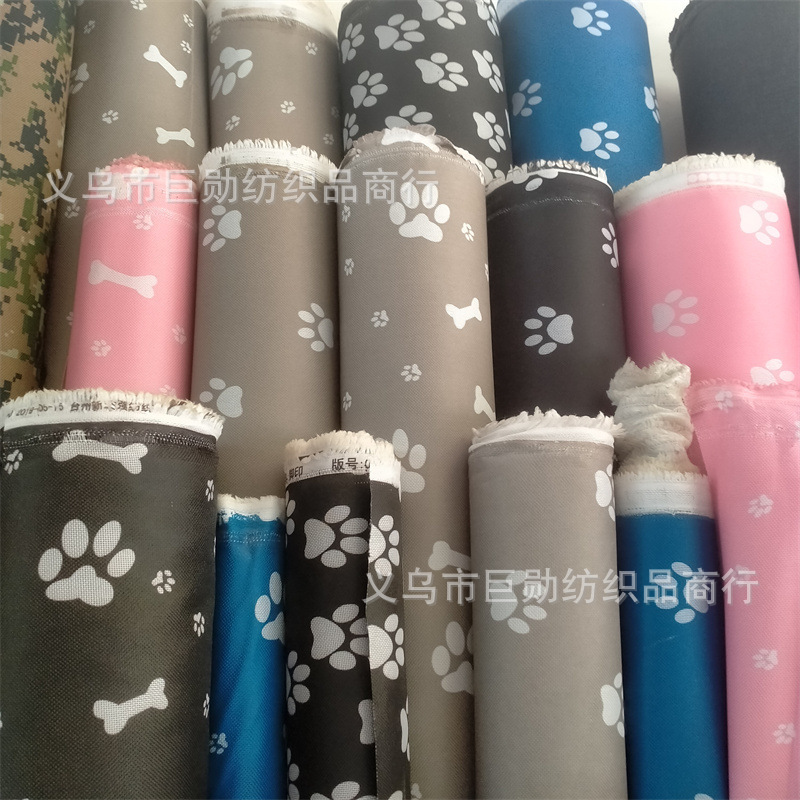 600D Oxford Cloth Cartoon Printed Shopping Cart Bag Fabric Beach Mat Pet Supplies Fabric Thickeneded and Wear-Resistant