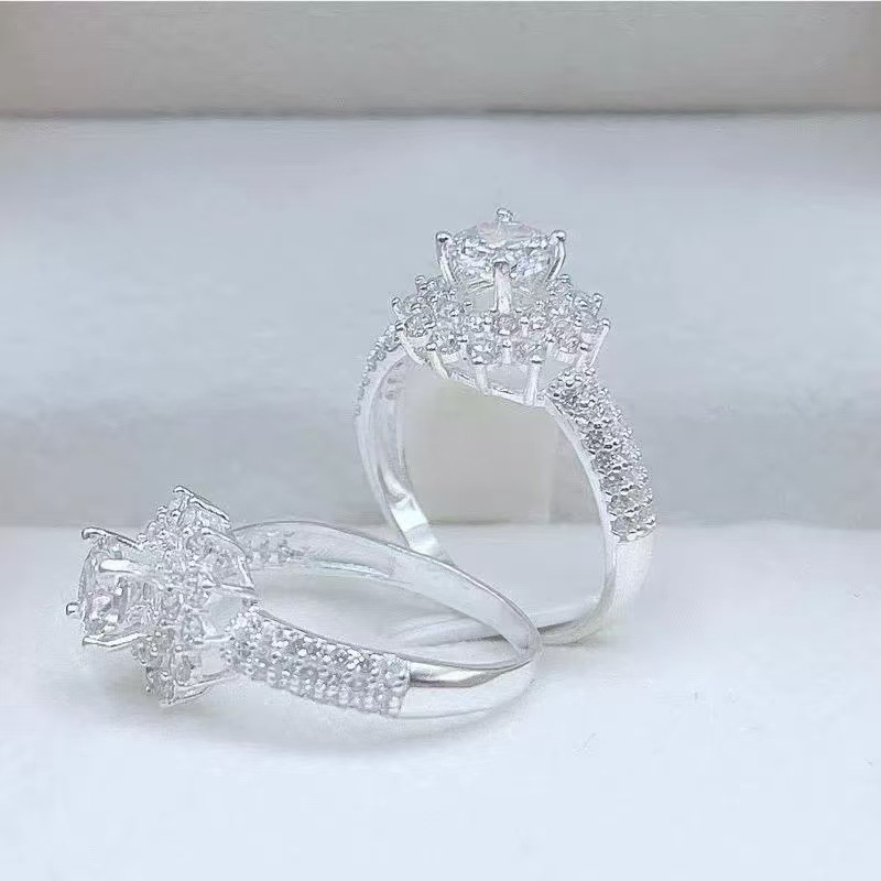 Simulated Diamond Engagement Ring European American Style Designer_voghion.com