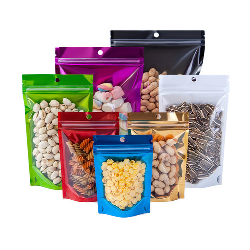 Colorful Yin and Yang self-standing self-sealing bags, aluminum foil sealed bags, dried fruits, flowers, tea, snacks, food repackaging plastic packaging bags