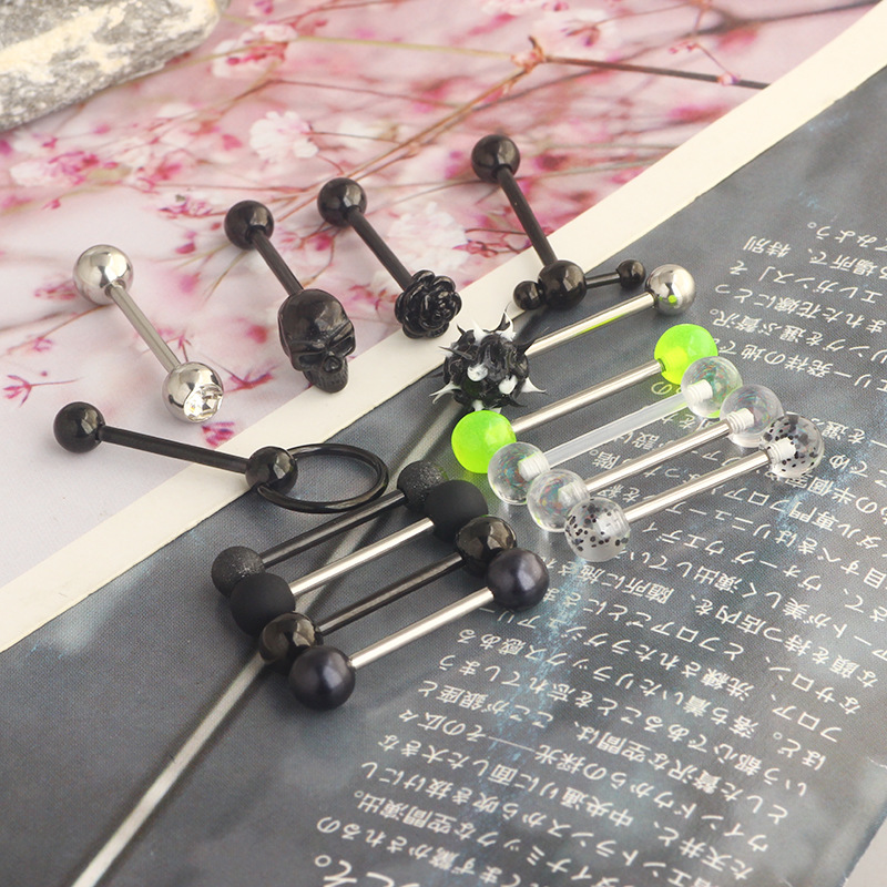 Pointed titanium steel lip stud product view