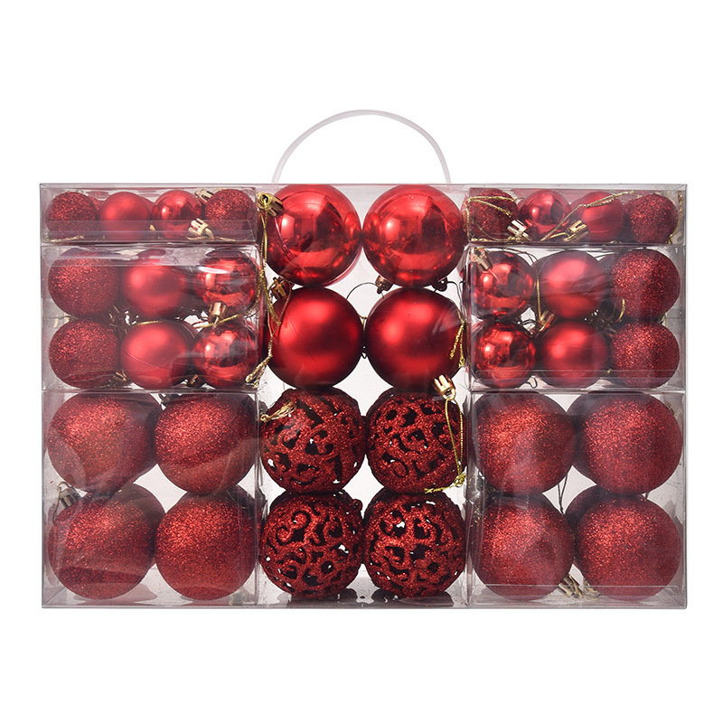 Ventas Directas de fábrica 3/4/6cm100pcs BOLA DE Navidad caja de regalo traje de galvanoplastia Bola de plástico hueco decoración de la Navidad