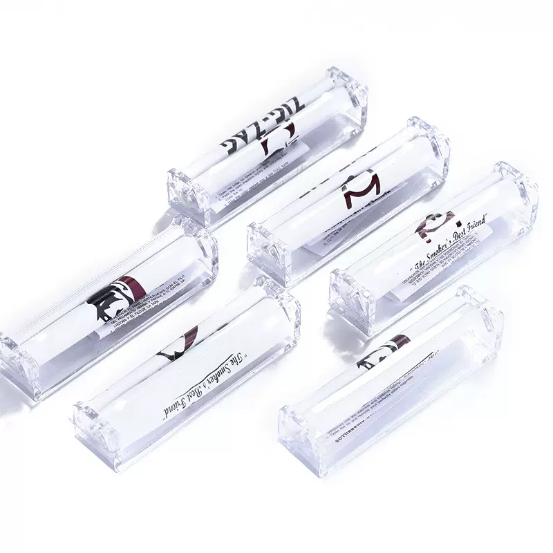 新款精选70MM110MMZIG塑料白色卷烟器便携式塑料手动填充器